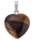 Pendentif coeur oeil de tigre