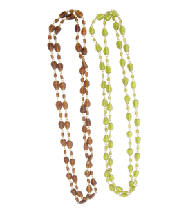 Collier Shania 4 verts + 9 chatains