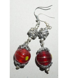 Boucles d'oreille AMAURY verre de Murano